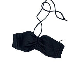 Shade & Shore Black Bikini Halter Top Small‎ Adjustable Recycled